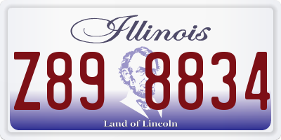 IL license plate Z898834