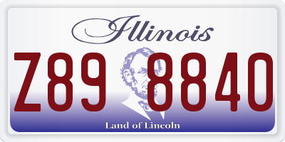 IL license plate Z898840