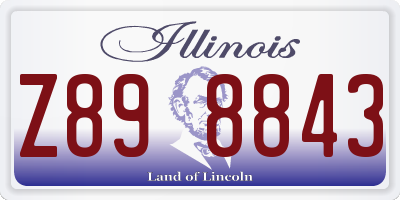 IL license plate Z898843