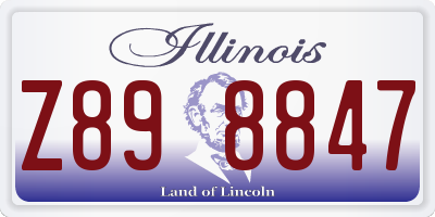 IL license plate Z898847