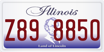 IL license plate Z898850