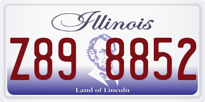 IL license plate Z898852