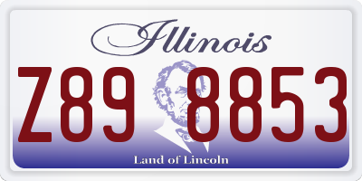 IL license plate Z898853