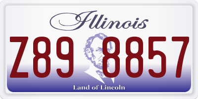 IL license plate Z898857