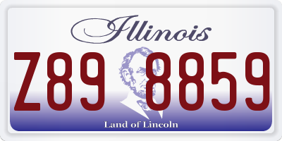 IL license plate Z898859