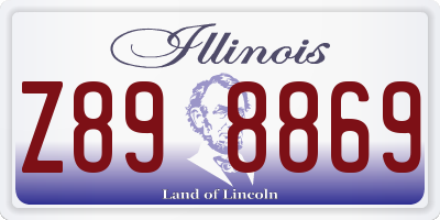 IL license plate Z898869