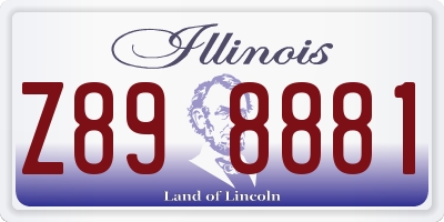 IL license plate Z898881