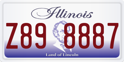 IL license plate Z898887