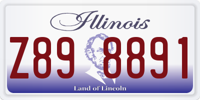 IL license plate Z898891