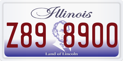 IL license plate Z898900