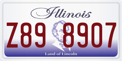 IL license plate Z898907