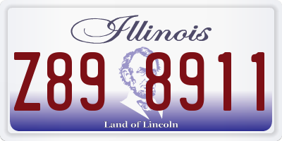IL license plate Z898911