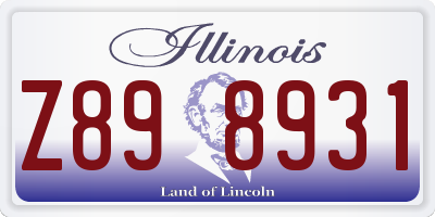 IL license plate Z898931