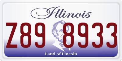 IL license plate Z898933