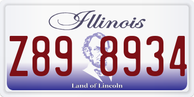 IL license plate Z898934