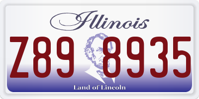 IL license plate Z898935