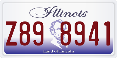 IL license plate Z898941