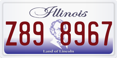 IL license plate Z898967