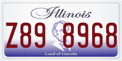 IL license plate Z898968