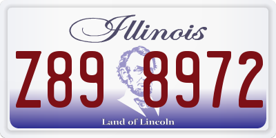 IL license plate Z898972