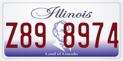 IL license plate Z898974