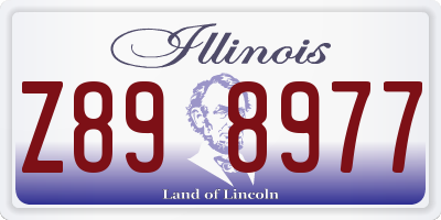 IL license plate Z898977