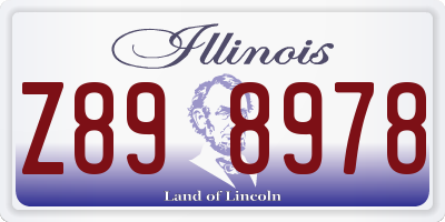 IL license plate Z898978