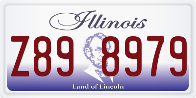 IL license plate Z898979