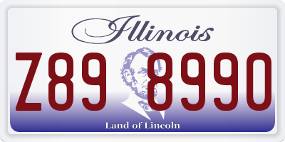 IL license plate Z898990