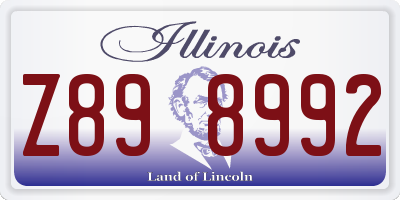 IL license plate Z898992