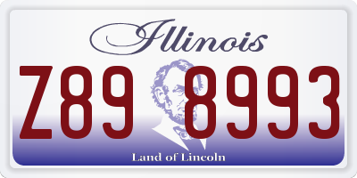 IL license plate Z898993