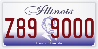 IL license plate Z899000