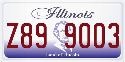IL license plate Z899003