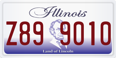 IL license plate Z899010