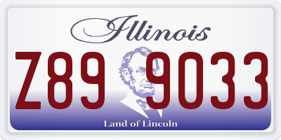 IL license plate Z899033