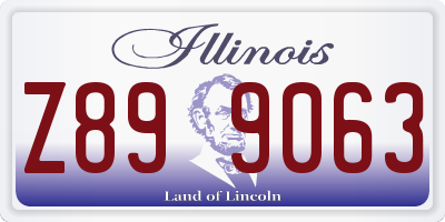 IL license plate Z899063