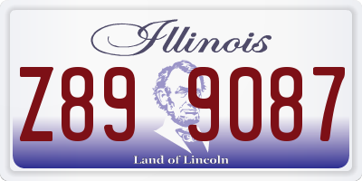 IL license plate Z899087