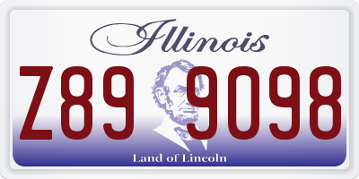 IL license plate Z899098