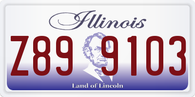 IL license plate Z899103