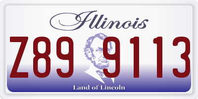 IL license plate Z899113
