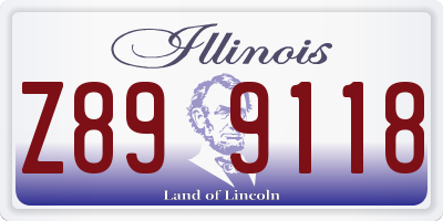 IL license plate Z899118