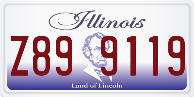 IL license plate Z899119