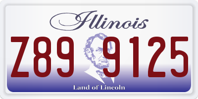 IL license plate Z899125