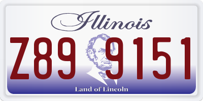 IL license plate Z899151