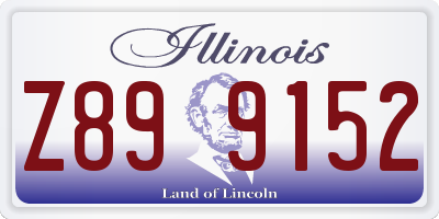 IL license plate Z899152