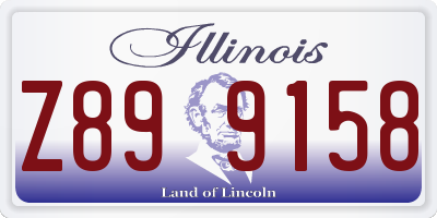 IL license plate Z899158