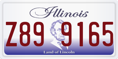 IL license plate Z899165