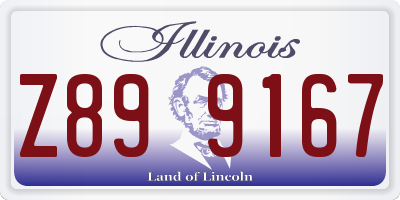 IL license plate Z899167