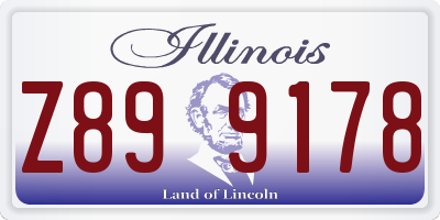 IL license plate Z899178