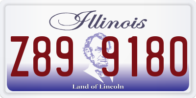 IL license plate Z899180